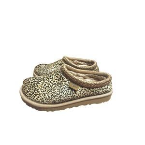UGG Tazman Slippers Women’s 8 Leopard Speckled Lined Slip On